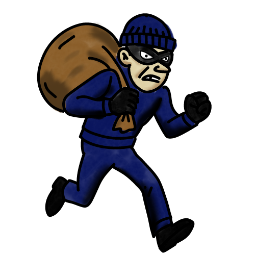 Illustration of a burglar