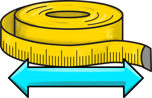 Illustration of a tape measure