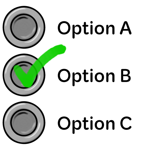 Illustration of radio buttons