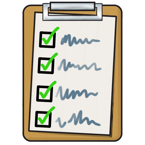 Illustration of a Questionnaire on a clipboard