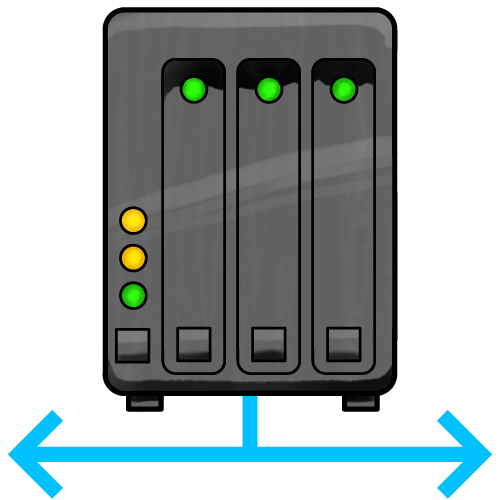 Illustration of a NAS drive