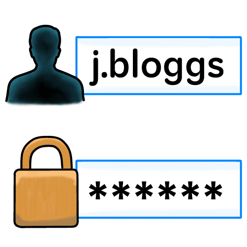 username and password illustration