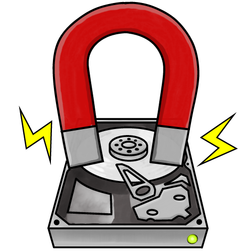 A hard disk drive and a magnet
