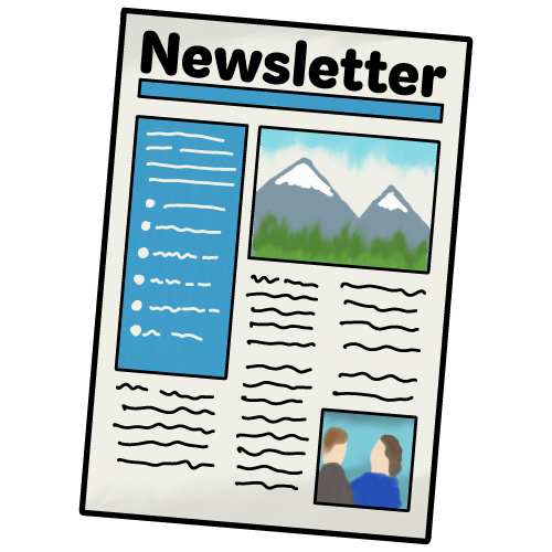 Illustration of a newsletter