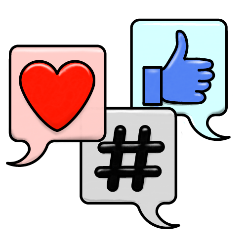 Illustration of social media icons