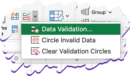 Excel Data Validation