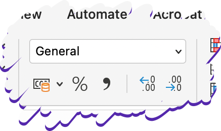 Excel Format Options