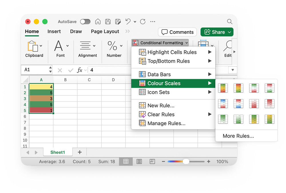 Conditional Formatting